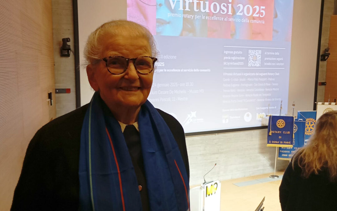 Suor Miriam riceve il Premio Rotary “Virtuosi 2025” per le eccellenze al servizio della comunità