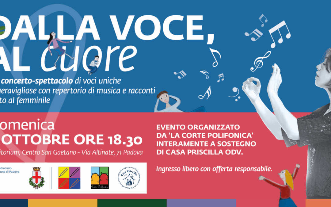«DALLA VOCE AL CUORE» Un concerto-spettacolo di voci uniche e meravigliose con repertorio di musica e racconti tutto al femminile.